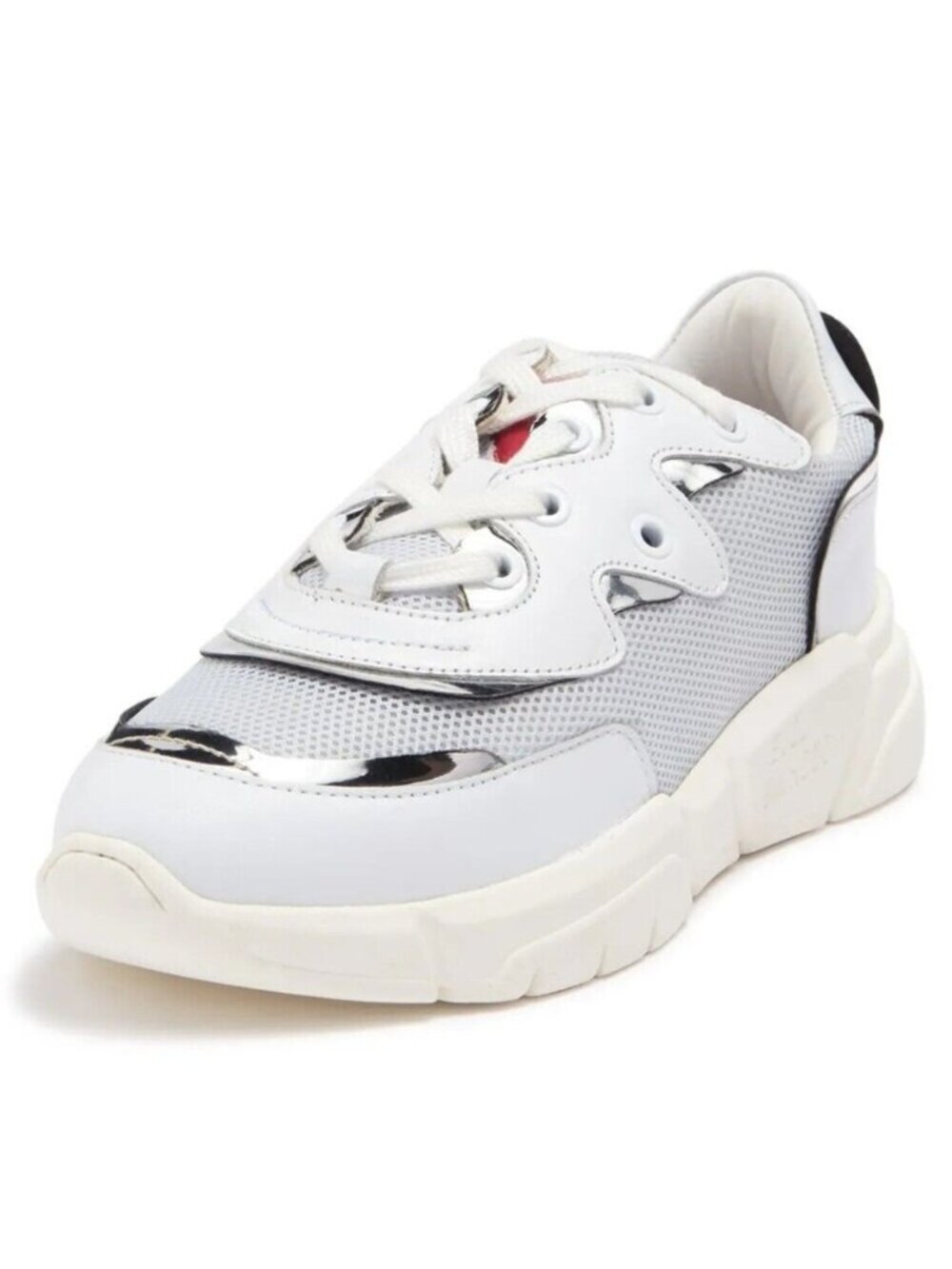 LOVE Moschino Women's Lace-Up Fashion Sneaker Shoes White Size 39 / US 9